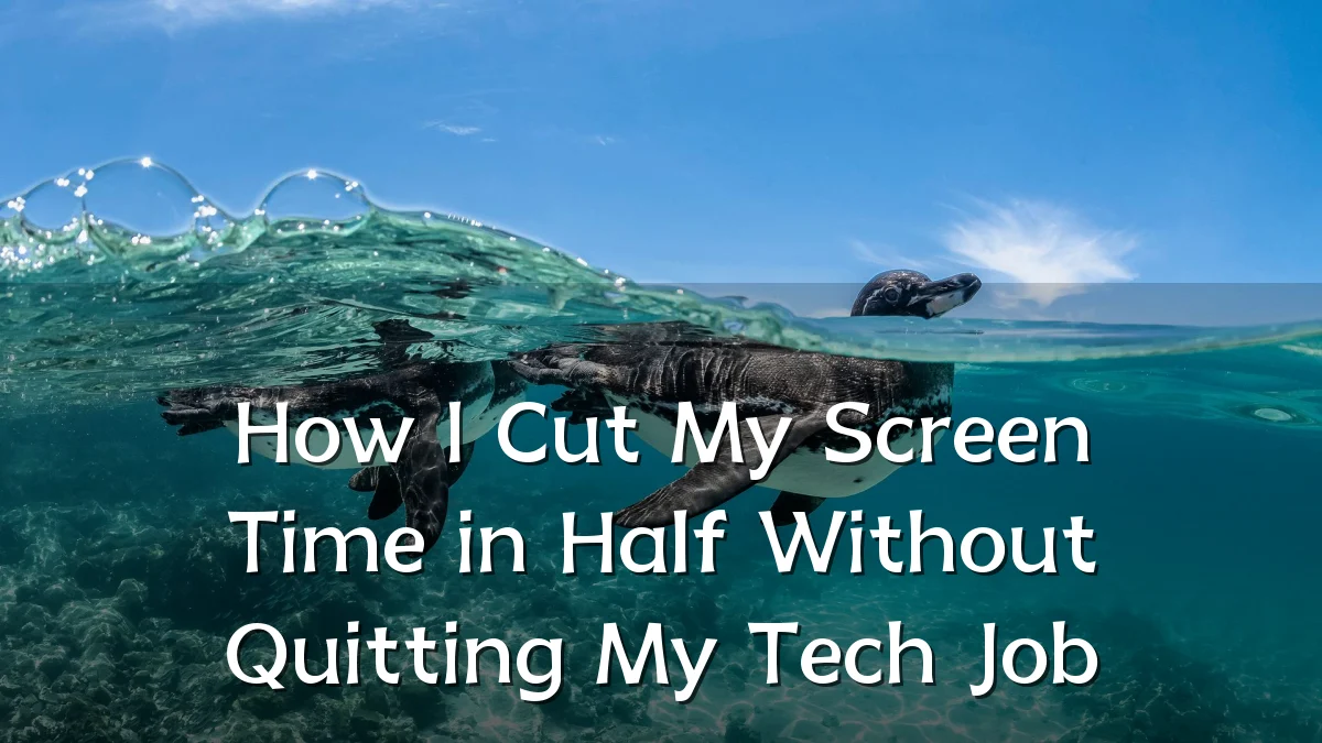 How I Cut My Screen Time in Half Without Quitting My Tech Job