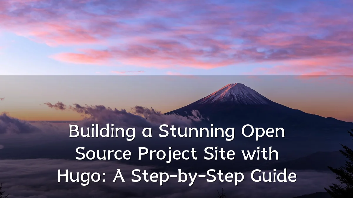 Building a Stunning Open Source Project Site with Hugo: A Step-by-Step Guide