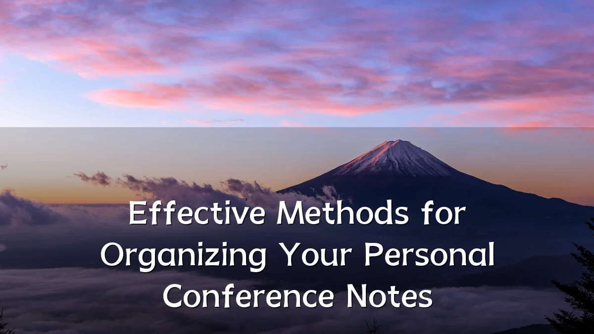 Effective Methods for Organizing Your Personal Conference Notes