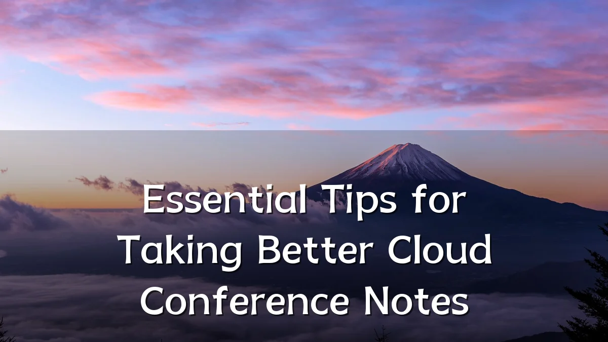 Essential Tips for Taking Better Cloud Conference Notes