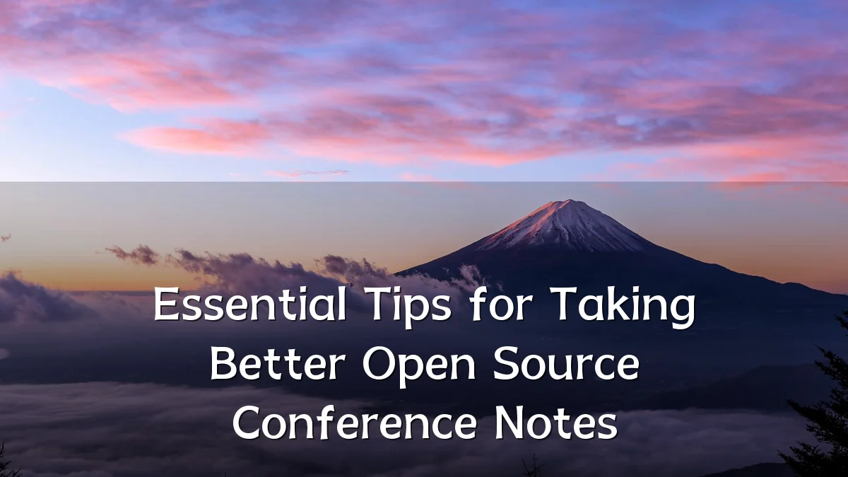 Essential Tips for Taking Better Open Source Conference Notes