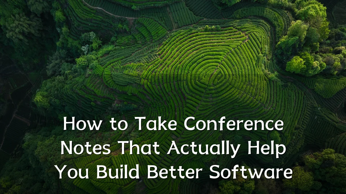 How to Take Conference Notes That Actually Help You Build Better Software