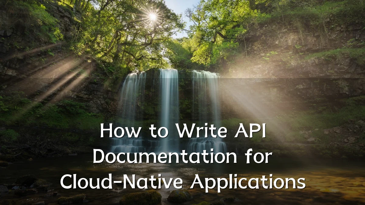 How to Write API Documentation for Cloud-Native Applications